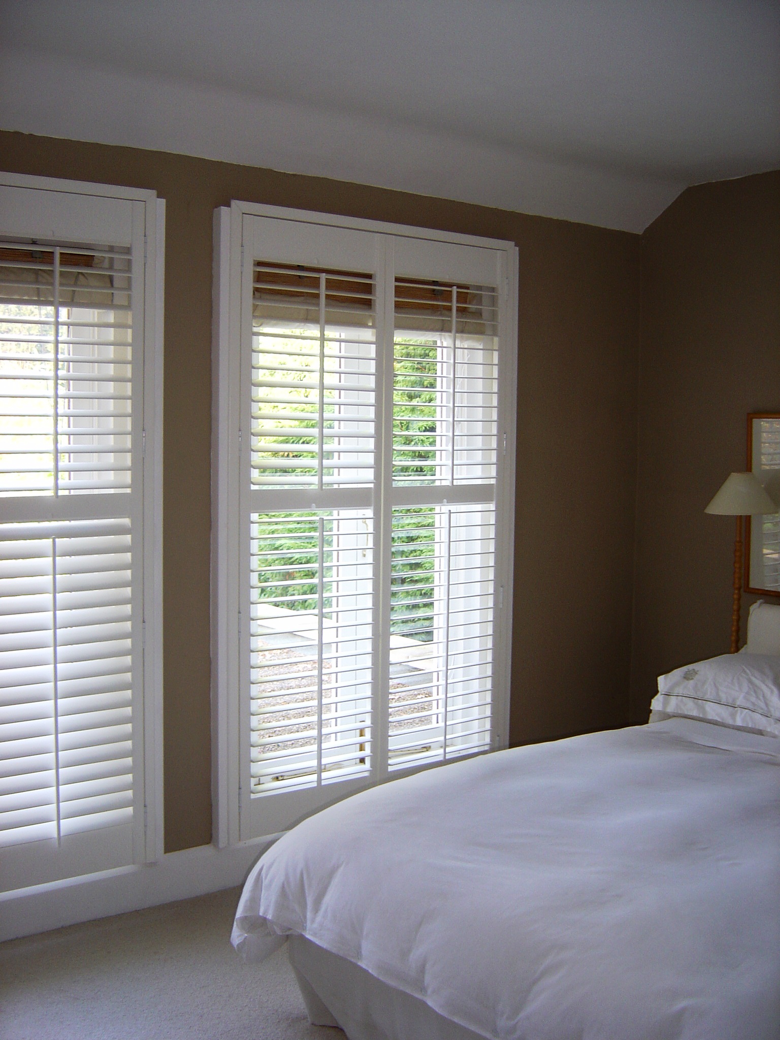 White Full Height Bedroom Shutters