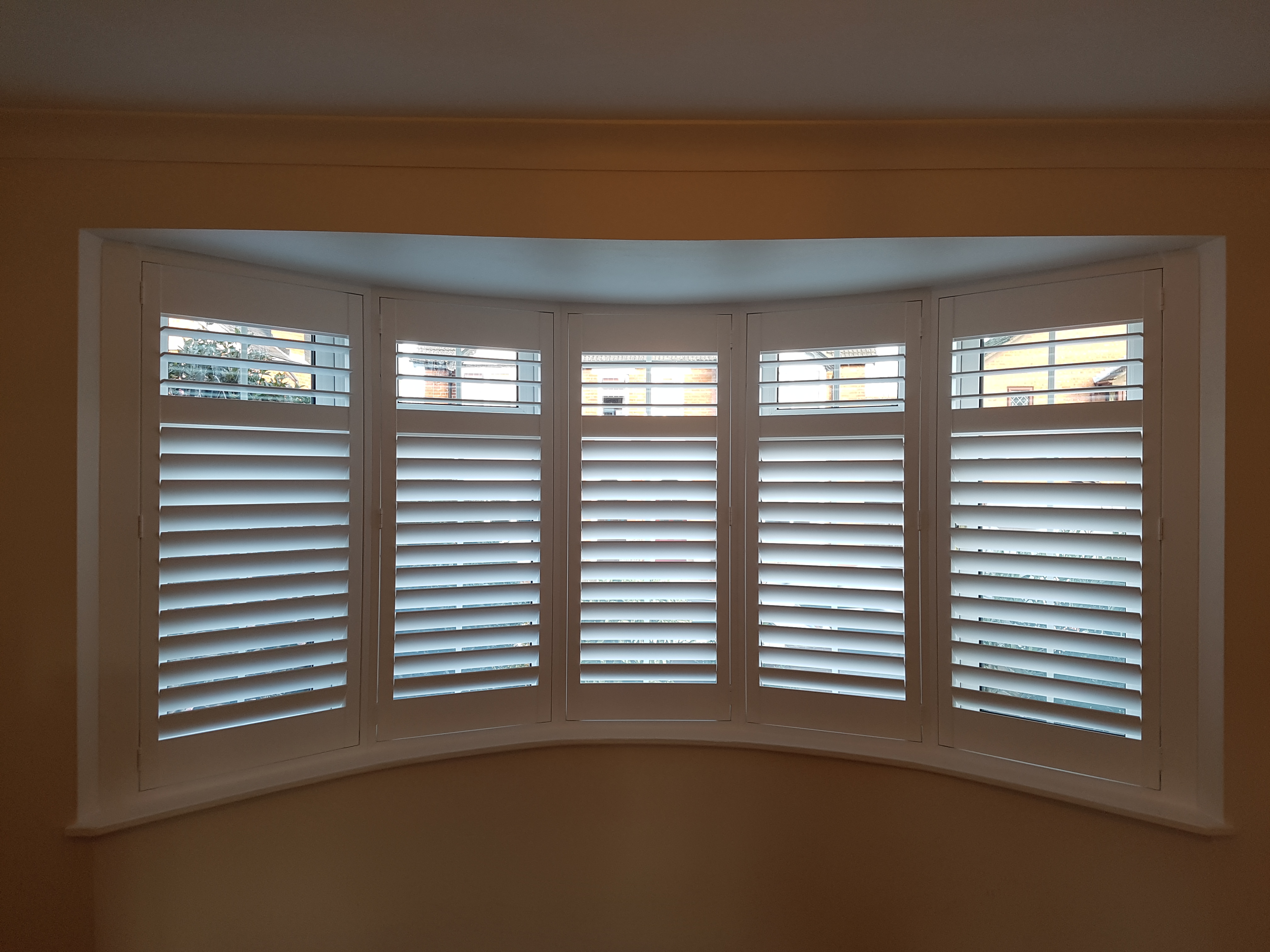 Full Height Shutters in Bow Window