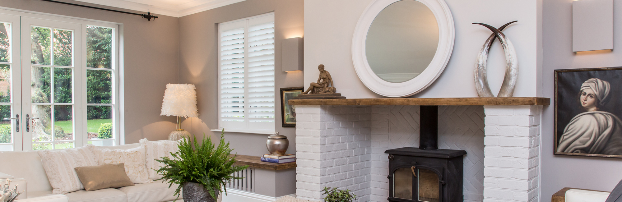 Living Room Shutters, Eden House Shutters, Berkshire