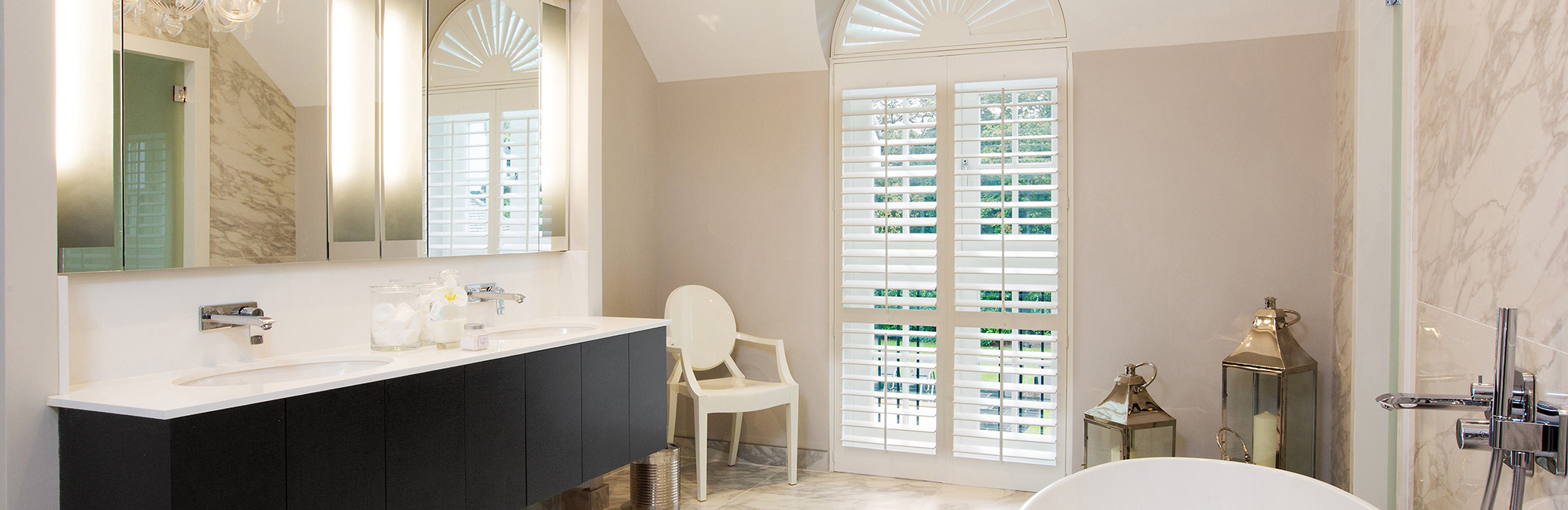 Internal Shutter Styles, French Door Shutters, Bathroom
